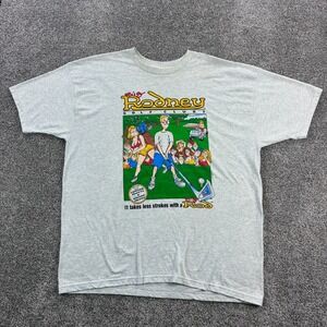 Vintage Big Rodney Golf Clubs Shirt Mens 2XL Gray Big Rod‎ Novelty Joke Funny